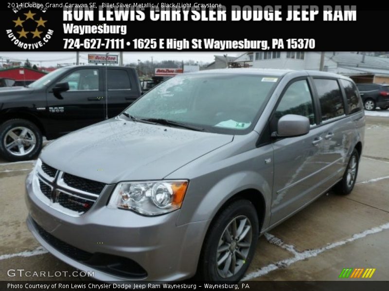 Billet Silver Metallic / Black/Light Graystone 2014 Dodge Grand Caravan SE