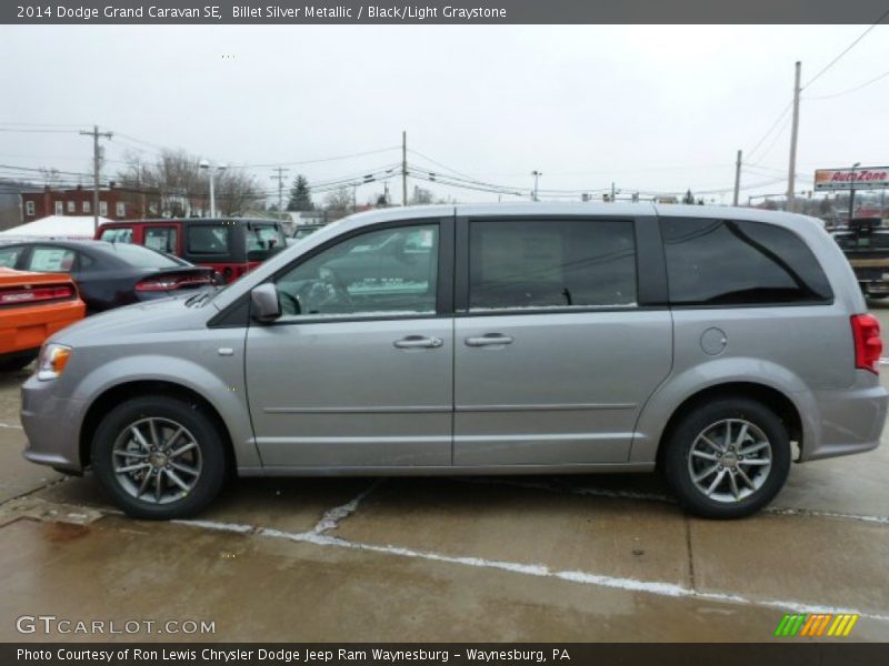 Billet Silver Metallic / Black/Light Graystone 2014 Dodge Grand Caravan SE