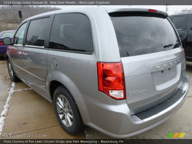 Billet Silver Metallic / Black/Light Graystone 2014 Dodge Grand Caravan SE