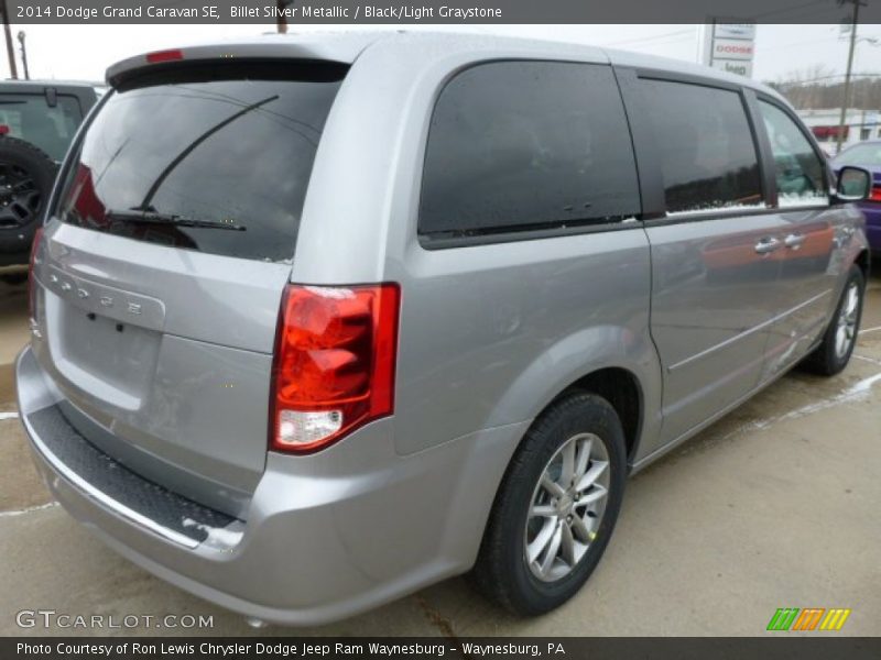 Billet Silver Metallic / Black/Light Graystone 2014 Dodge Grand Caravan SE