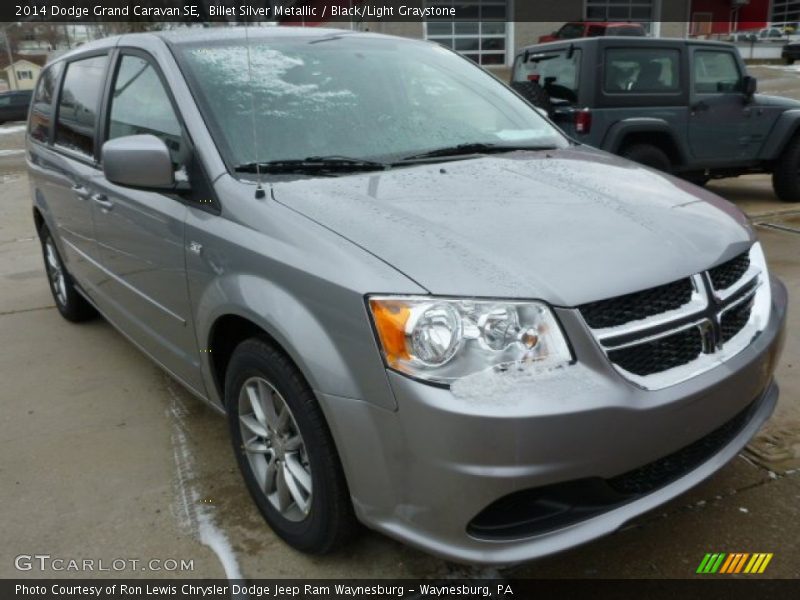 Billet Silver Metallic / Black/Light Graystone 2014 Dodge Grand Caravan SE