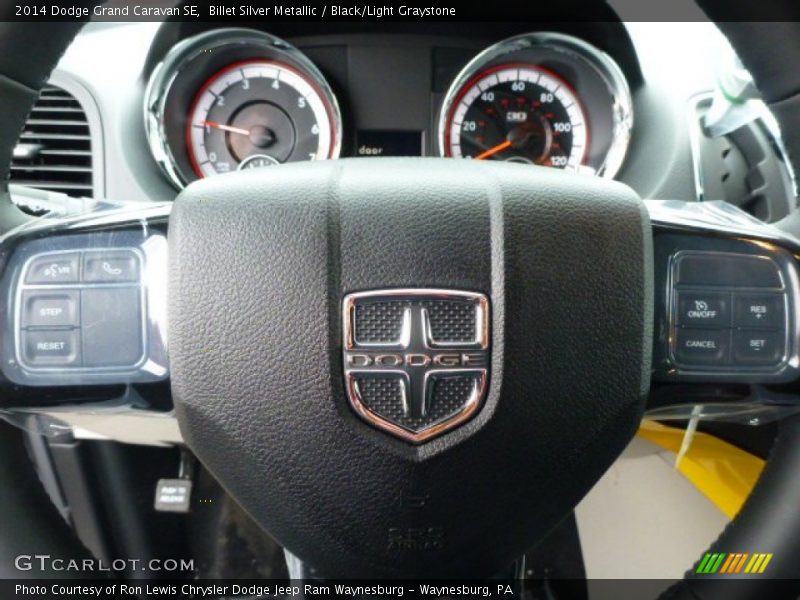 Billet Silver Metallic / Black/Light Graystone 2014 Dodge Grand Caravan SE