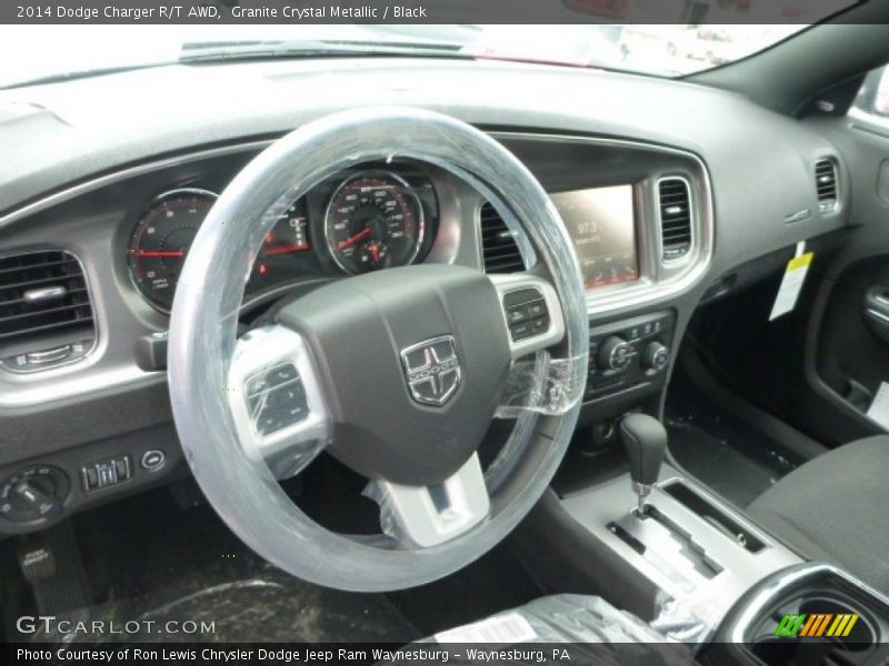 Granite Crystal Metallic / Black 2014 Dodge Charger R/T AWD