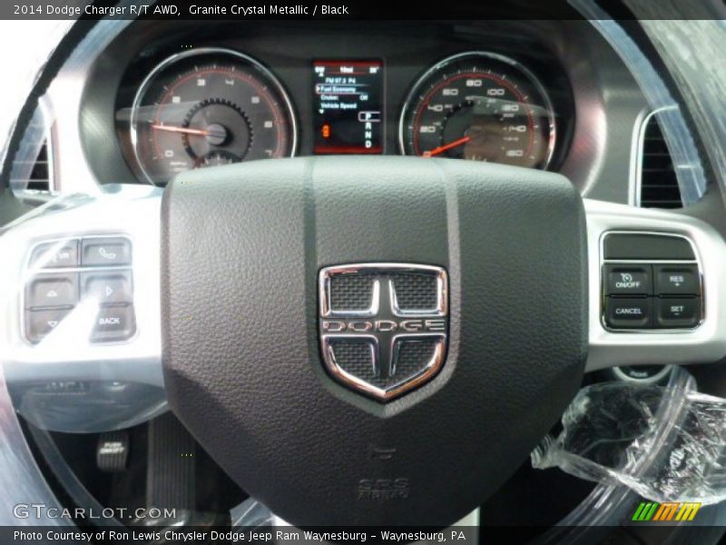 Granite Crystal Metallic / Black 2014 Dodge Charger R/T AWD