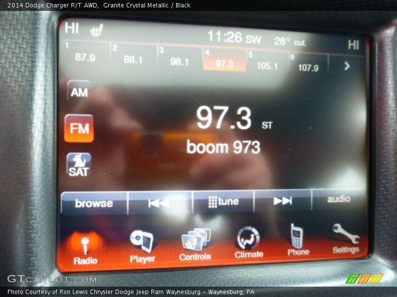 Granite Crystal Metallic / Black 2014 Dodge Charger R/T AWD