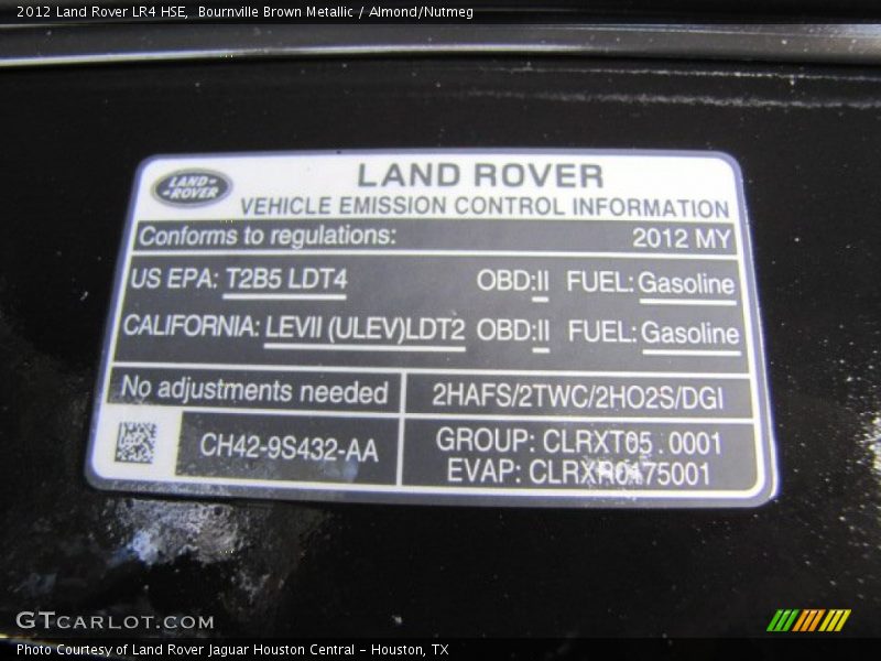 Bournville Brown Metallic / Almond/Nutmeg 2012 Land Rover LR4 HSE