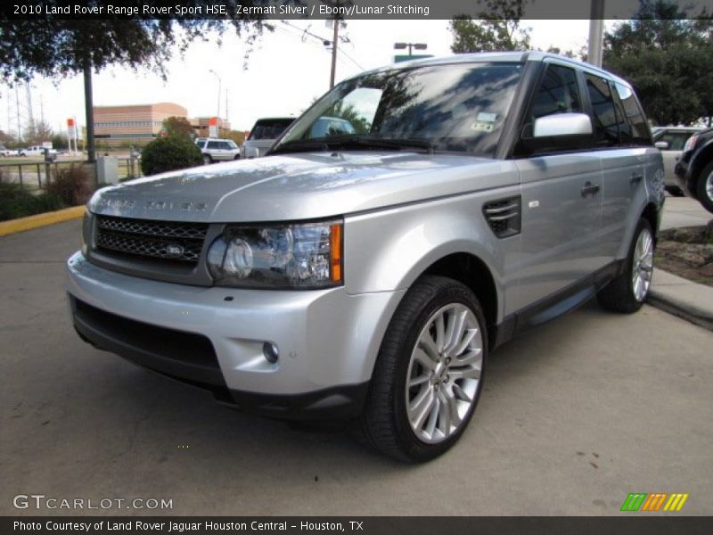 Zermatt Silver / Ebony/Lunar Stitching 2010 Land Rover Range Rover Sport HSE