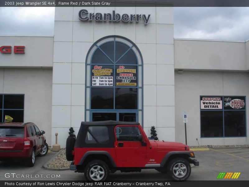 Flame Red / Dark Slate Gray 2003 Jeep Wrangler SE 4x4
