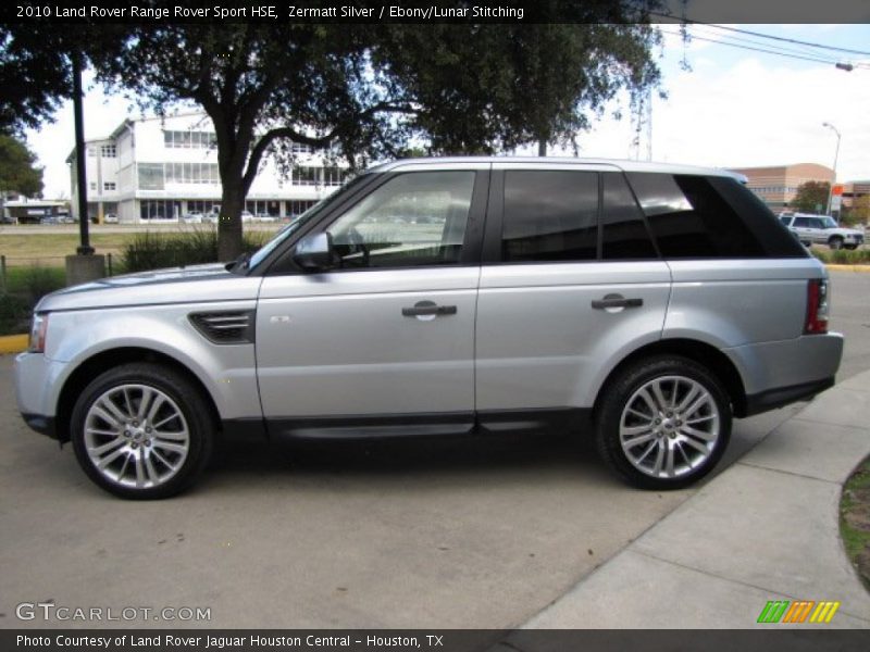 Zermatt Silver / Ebony/Lunar Stitching 2010 Land Rover Range Rover Sport HSE