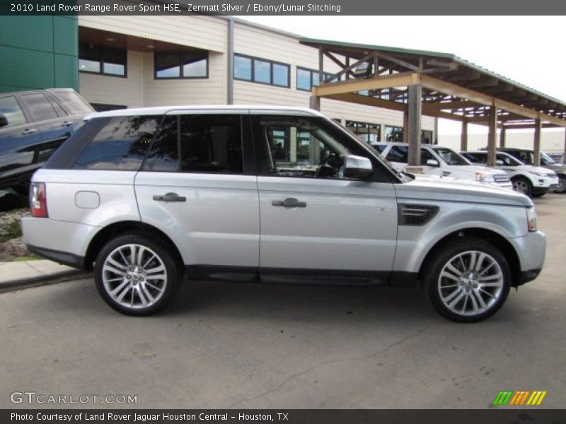 Zermatt Silver / Ebony/Lunar Stitching 2010 Land Rover Range Rover Sport HSE
