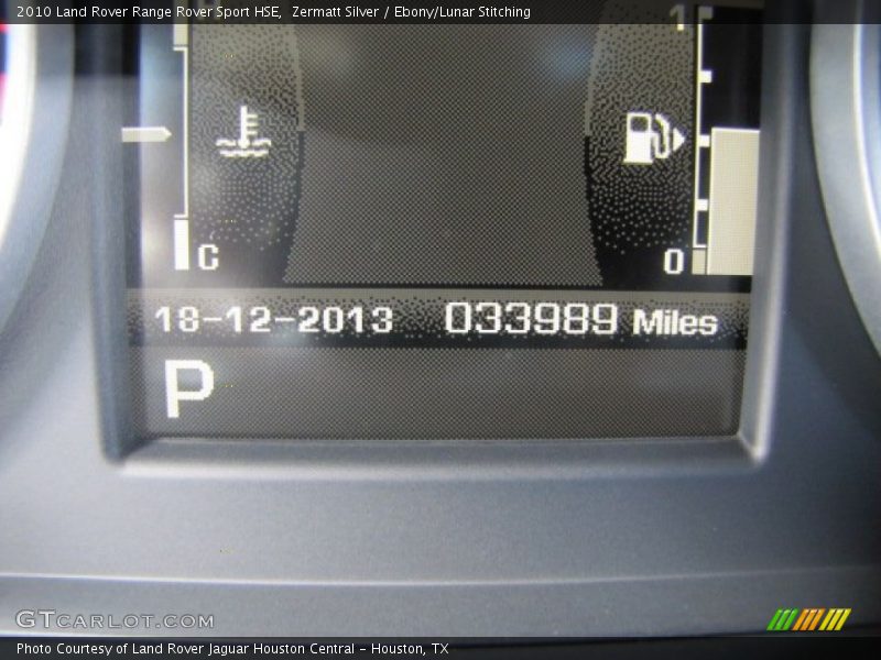 Zermatt Silver / Ebony/Lunar Stitching 2010 Land Rover Range Rover Sport HSE