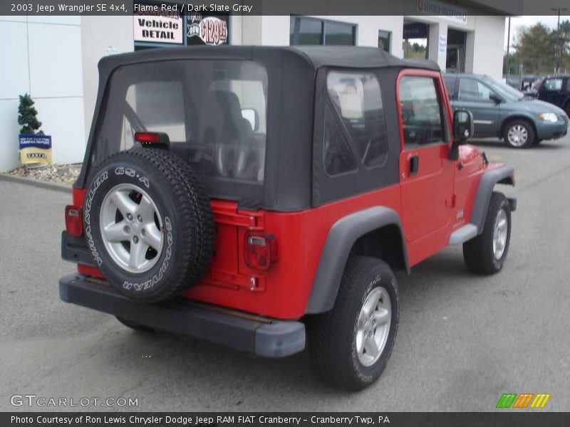 Flame Red / Dark Slate Gray 2003 Jeep Wrangler SE 4x4