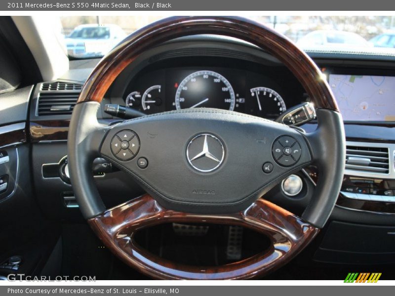 Black / Black 2011 Mercedes-Benz S 550 4Matic Sedan