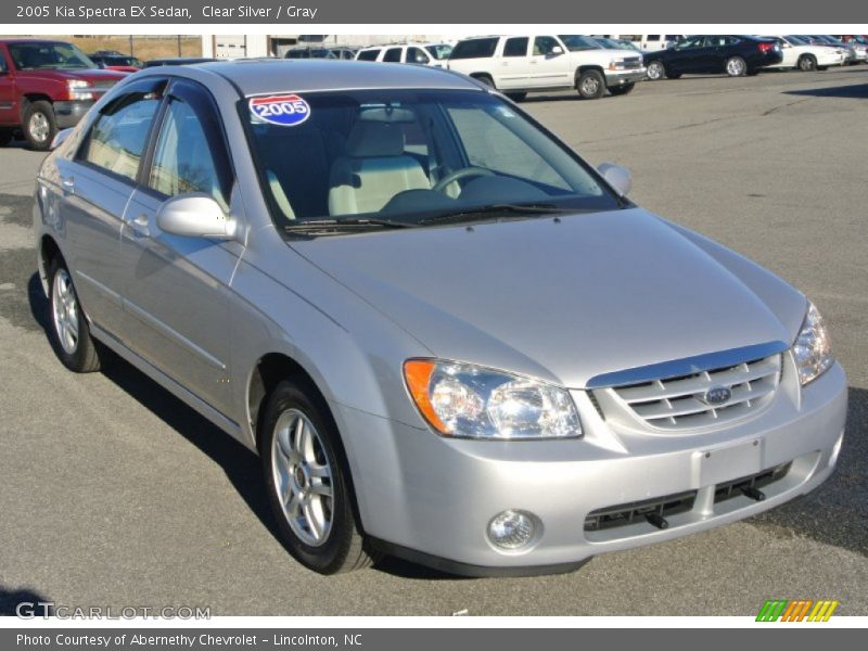 Clear Silver / Gray 2005 Kia Spectra EX Sedan