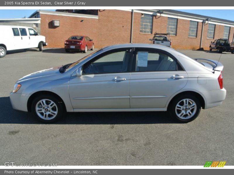 Clear Silver / Gray 2005 Kia Spectra EX Sedan