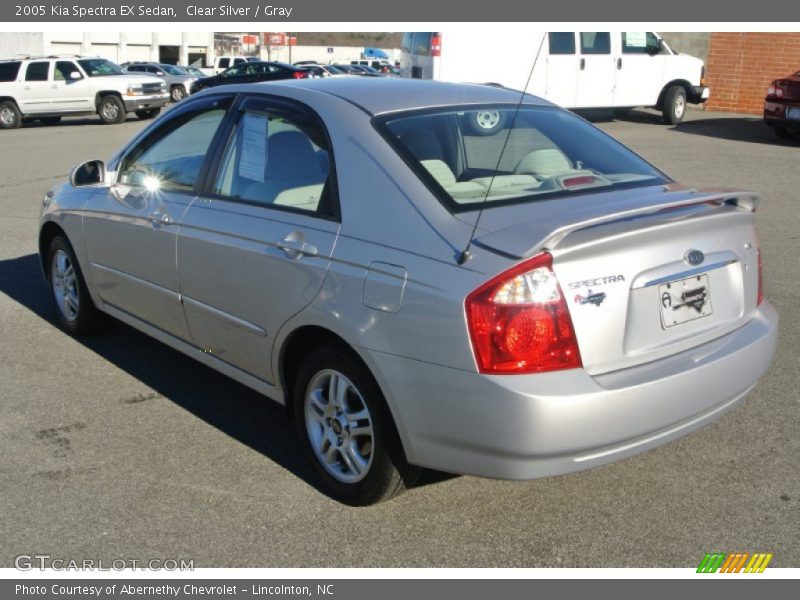 Clear Silver / Gray 2005 Kia Spectra EX Sedan