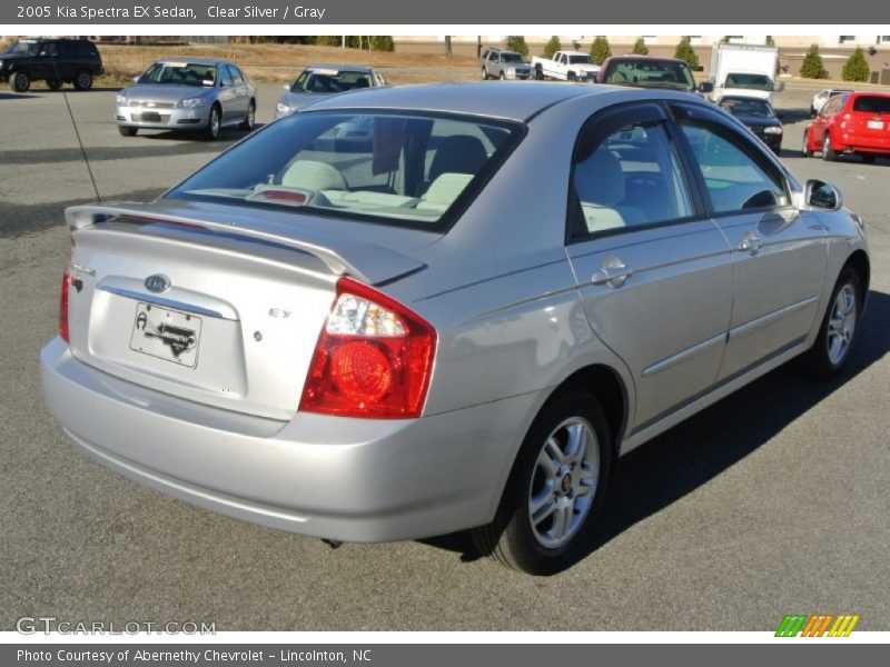 Clear Silver / Gray 2005 Kia Spectra EX Sedan