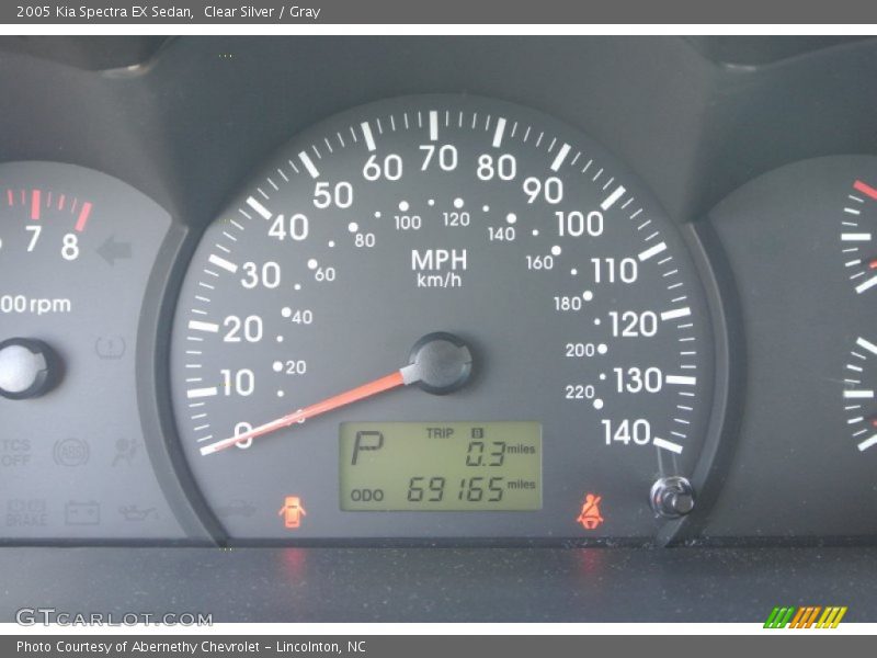Clear Silver / Gray 2005 Kia Spectra EX Sedan