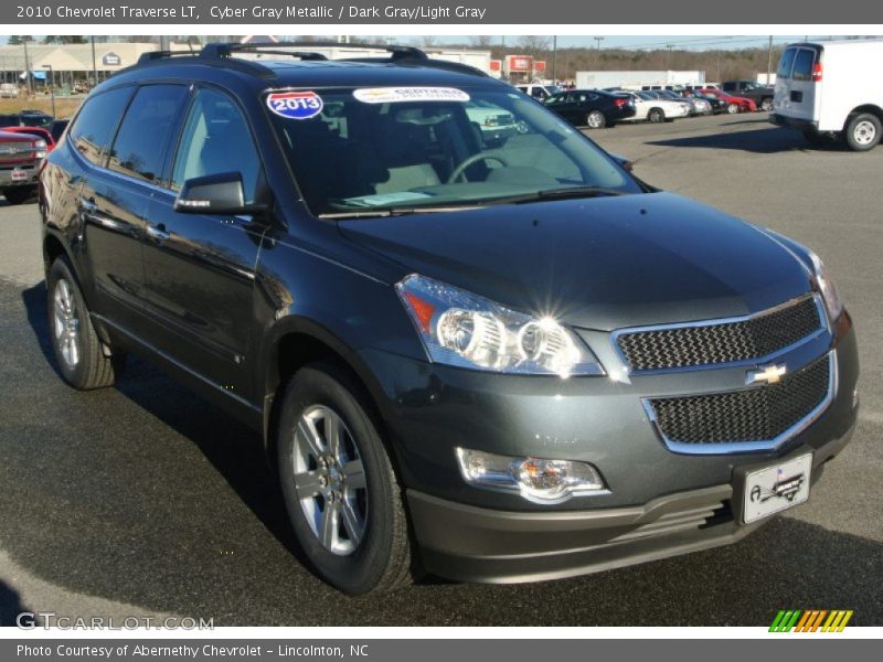 Cyber Gray Metallic / Dark Gray/Light Gray 2010 Chevrolet Traverse LT