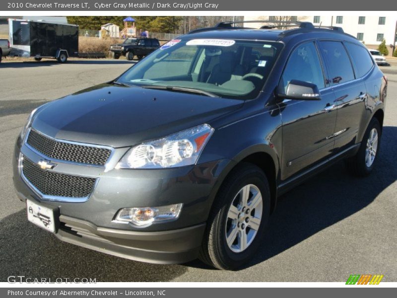 Cyber Gray Metallic / Dark Gray/Light Gray 2010 Chevrolet Traverse LT