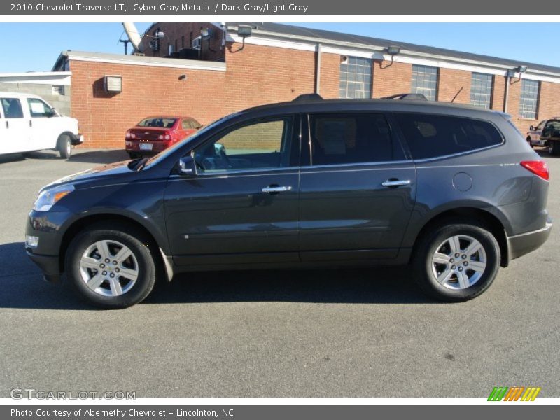 Cyber Gray Metallic / Dark Gray/Light Gray 2010 Chevrolet Traverse LT