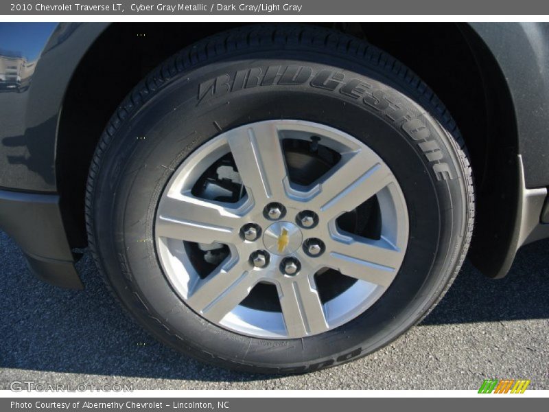 Cyber Gray Metallic / Dark Gray/Light Gray 2010 Chevrolet Traverse LT