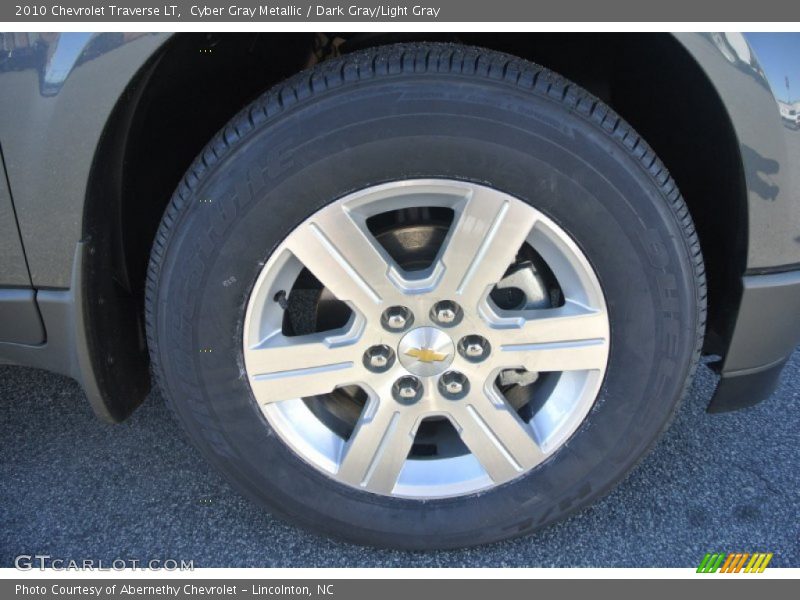 Cyber Gray Metallic / Dark Gray/Light Gray 2010 Chevrolet Traverse LT