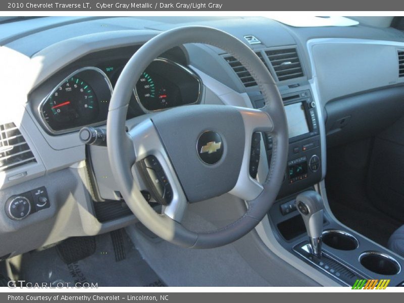 Cyber Gray Metallic / Dark Gray/Light Gray 2010 Chevrolet Traverse LT