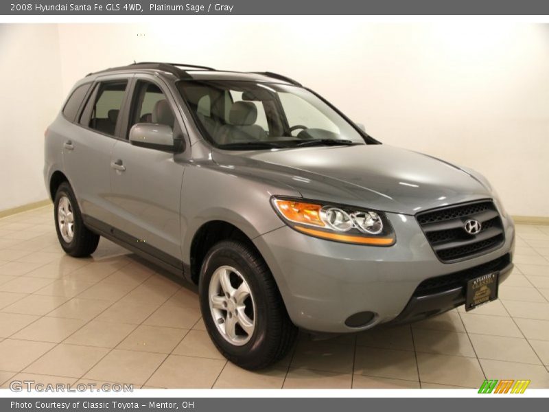 Platinum Sage / Gray 2008 Hyundai Santa Fe GLS 4WD