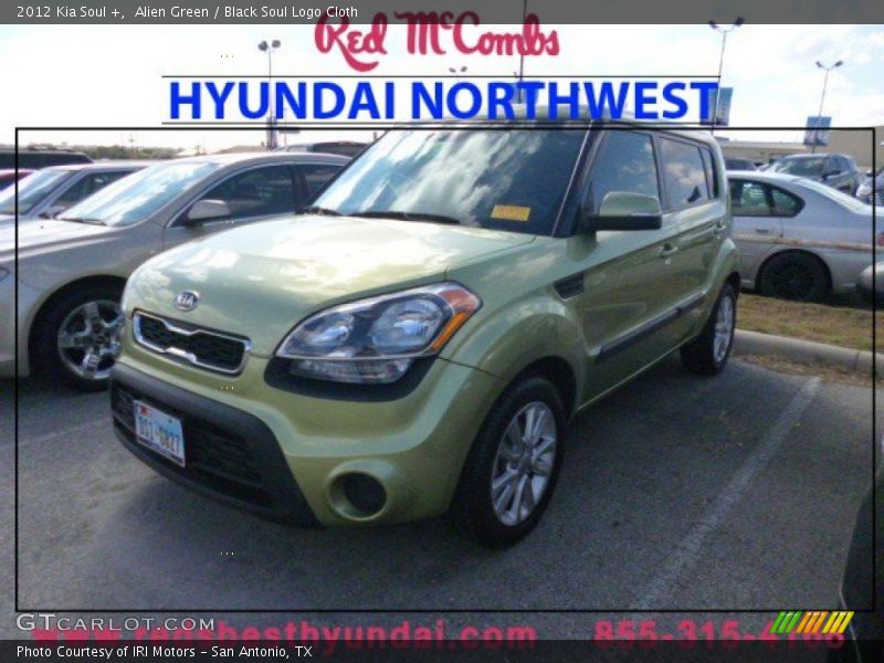 Alien Green / Black Soul Logo Cloth 2012 Kia Soul +