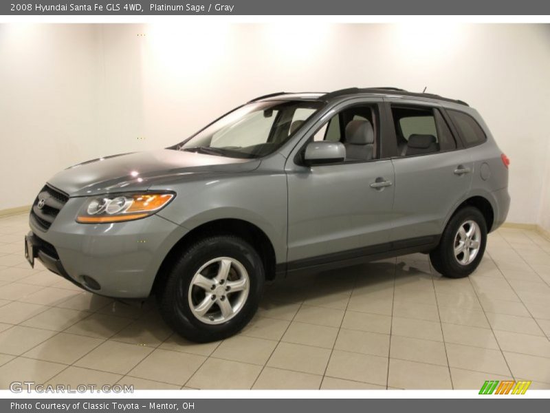Platinum Sage / Gray 2008 Hyundai Santa Fe GLS 4WD