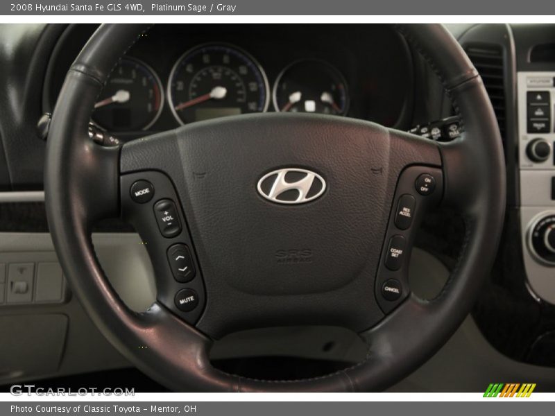 Platinum Sage / Gray 2008 Hyundai Santa Fe GLS 4WD