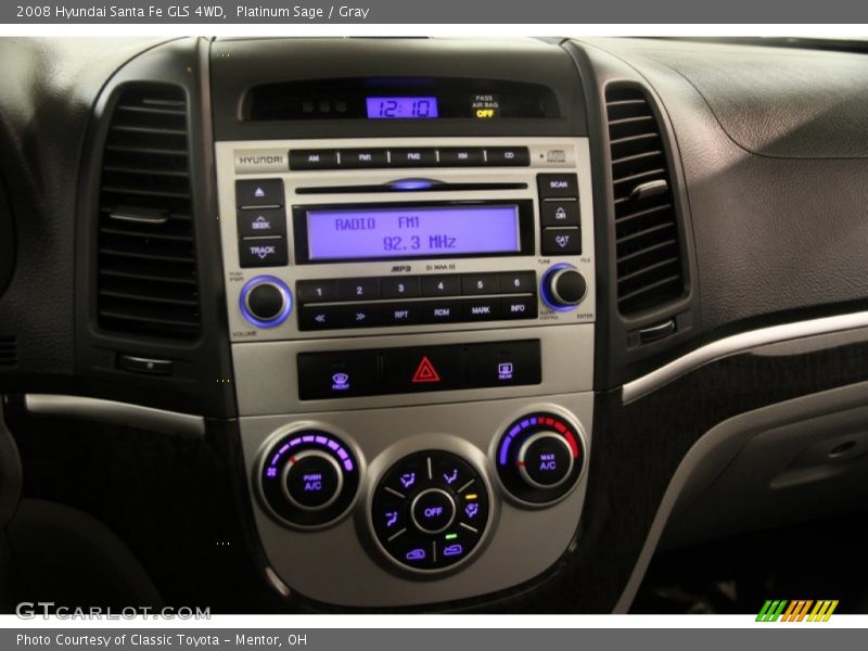 Platinum Sage / Gray 2008 Hyundai Santa Fe GLS 4WD