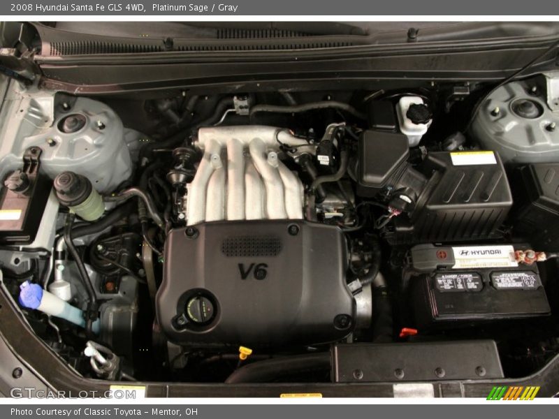 Platinum Sage / Gray 2008 Hyundai Santa Fe GLS 4WD