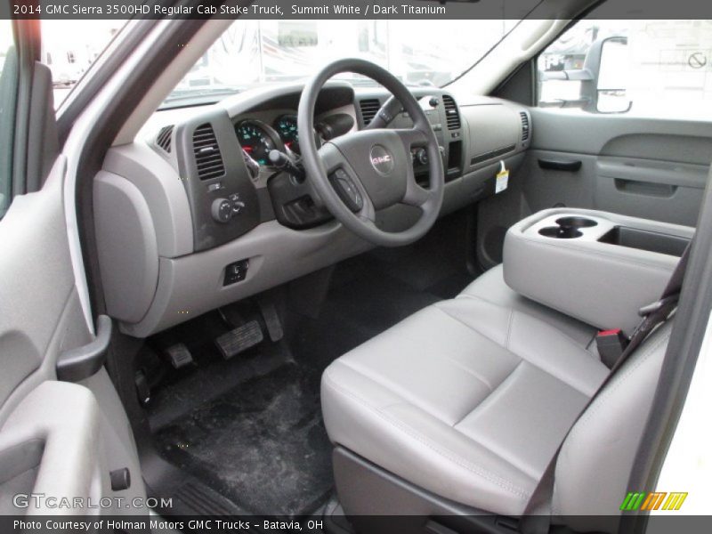 Summit White / Dark Titanium 2014 GMC Sierra 3500HD Regular Cab Stake Truck