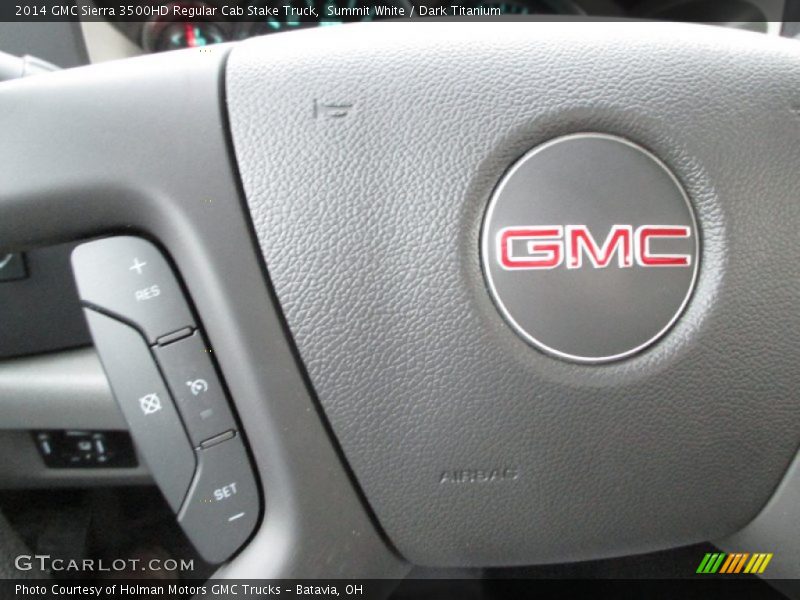 Summit White / Dark Titanium 2014 GMC Sierra 3500HD Regular Cab Stake Truck