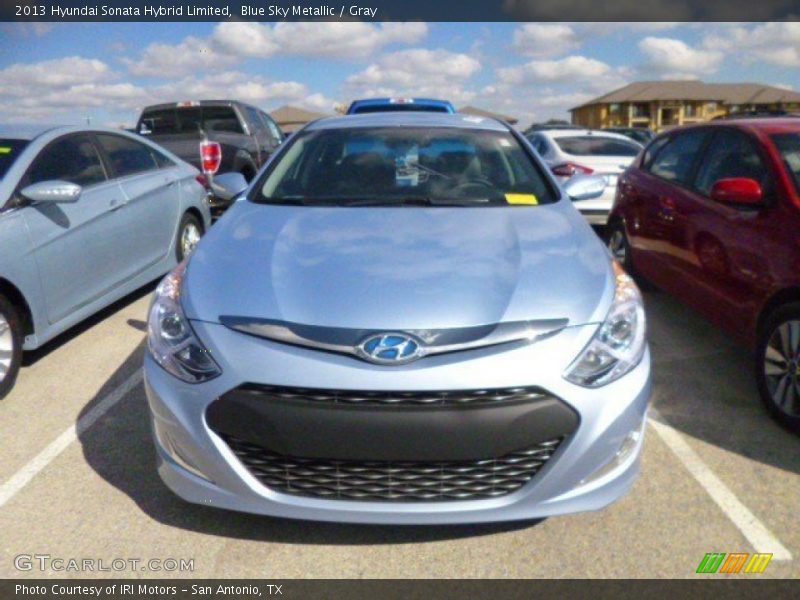 Blue Sky Metallic / Gray 2013 Hyundai Sonata Hybrid Limited