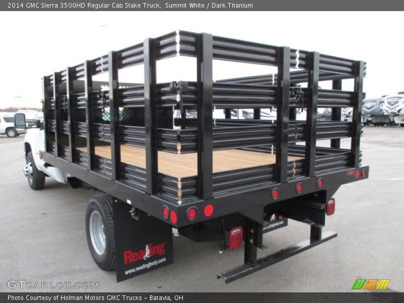 Summit White / Dark Titanium 2014 GMC Sierra 3500HD Regular Cab Stake Truck