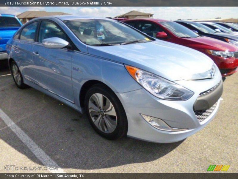 Blue Sky Metallic / Gray 2013 Hyundai Sonata Hybrid Limited