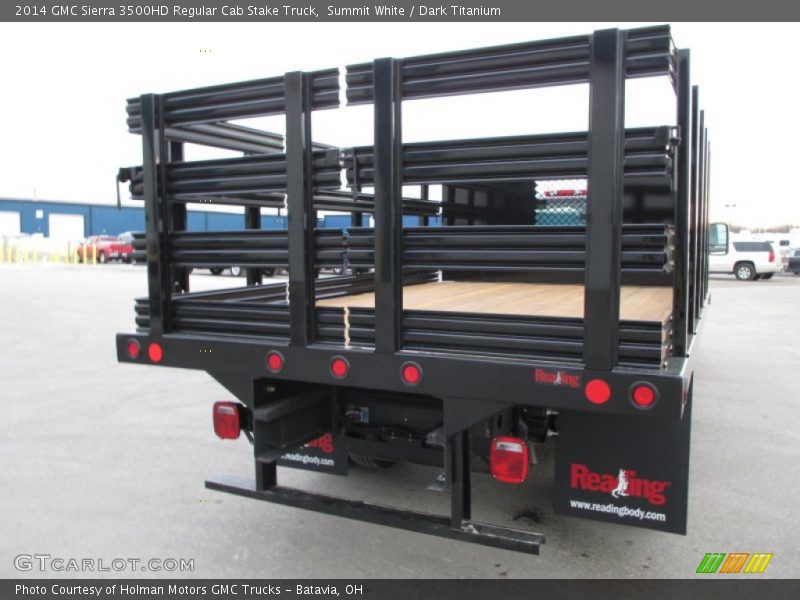 Summit White / Dark Titanium 2014 GMC Sierra 3500HD Regular Cab Stake Truck