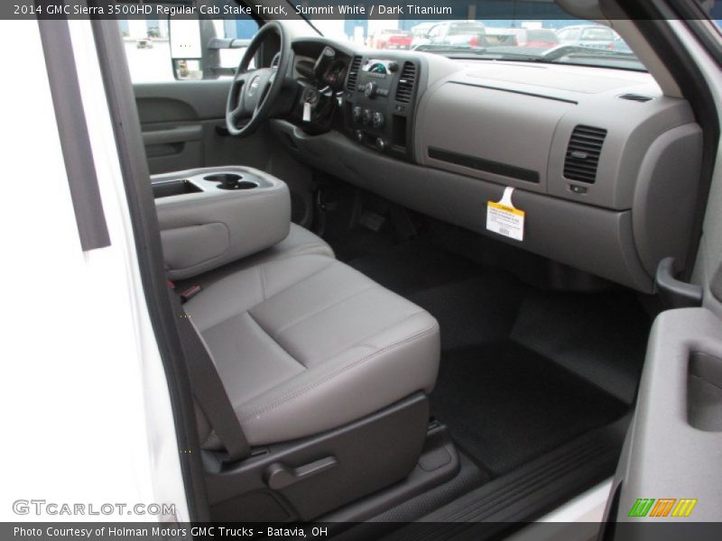 Summit White / Dark Titanium 2014 GMC Sierra 3500HD Regular Cab Stake Truck
