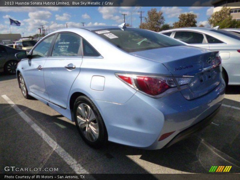 Blue Sky Metallic / Gray 2013 Hyundai Sonata Hybrid Limited