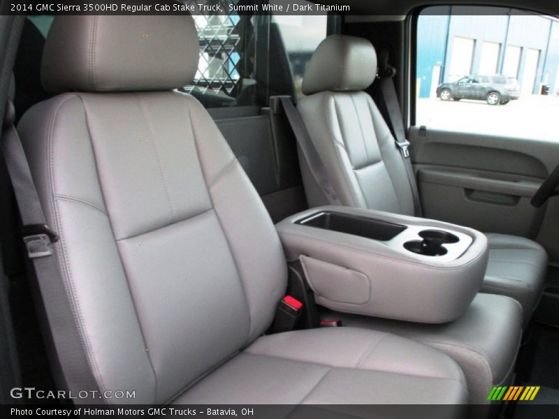 Summit White / Dark Titanium 2014 GMC Sierra 3500HD Regular Cab Stake Truck