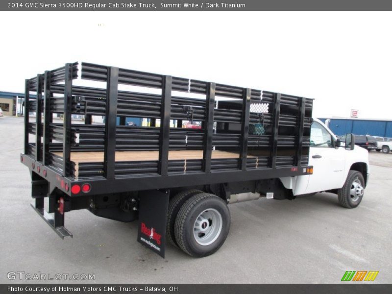 Summit White / Dark Titanium 2014 GMC Sierra 3500HD Regular Cab Stake Truck