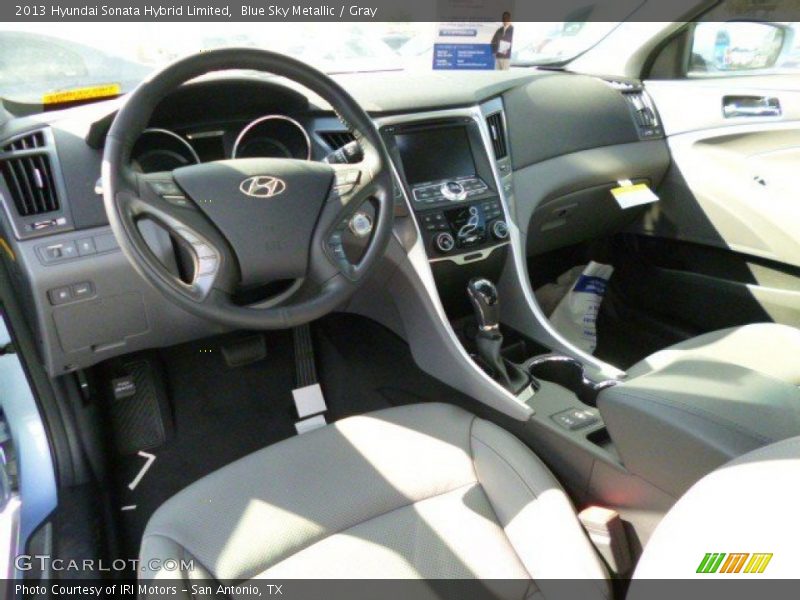 Blue Sky Metallic / Gray 2013 Hyundai Sonata Hybrid Limited