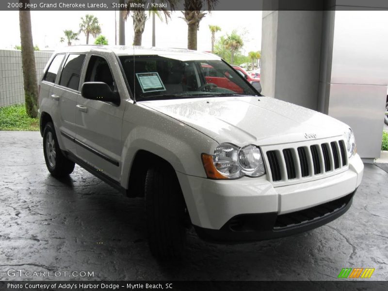 Stone White / Khaki 2008 Jeep Grand Cherokee Laredo