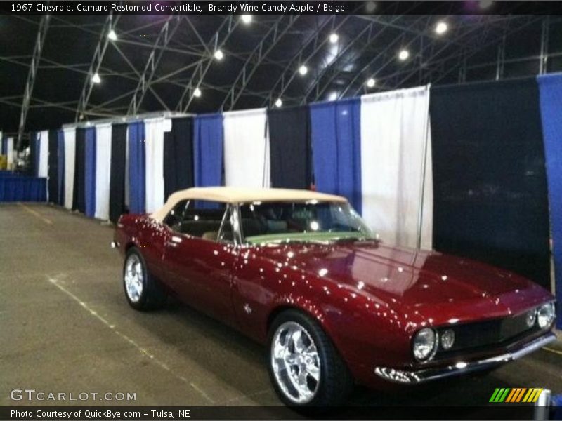 Brandy Wine Candy Apple / Beige 1967 Chevrolet Camaro Restomod Convertible