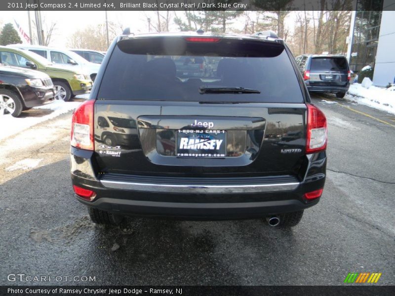 Brilliant Black Crystal Pearl / Dark Slate Gray 2011 Jeep Compass 2.4 Limited 4x4