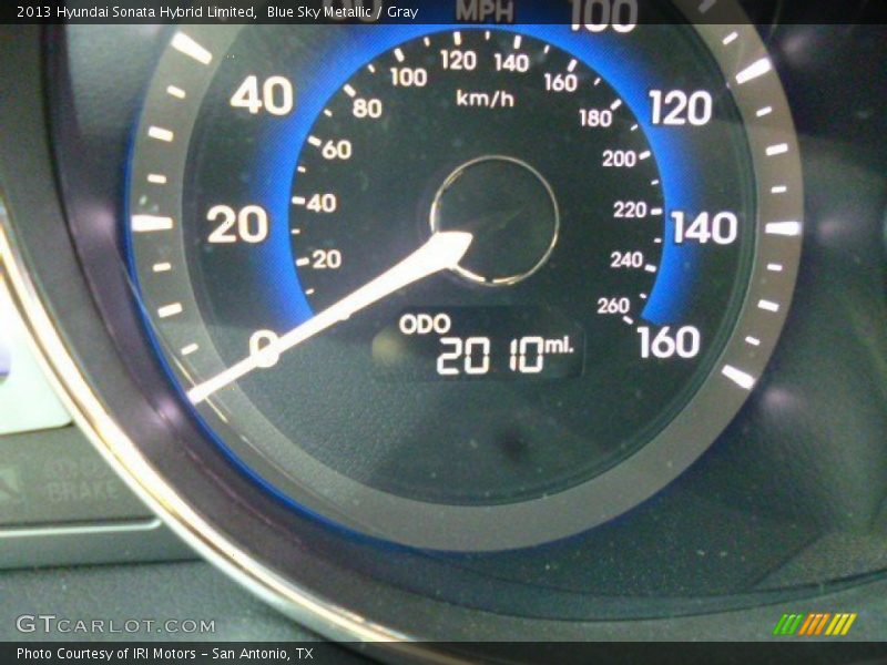 Blue Sky Metallic / Gray 2013 Hyundai Sonata Hybrid Limited