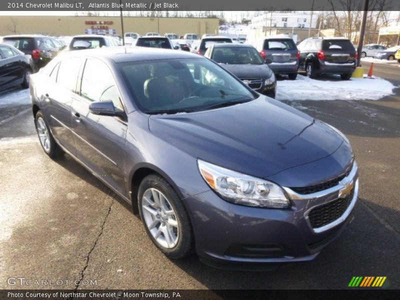 Atlantis Blue Metallic / Jet Black 2014 Chevrolet Malibu LT